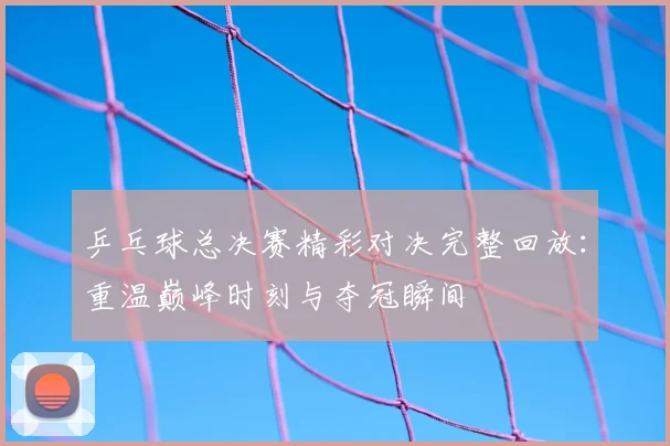 乒乓球总决赛精彩对决完整回放:重温巅峰时刻与夺冠瞬间